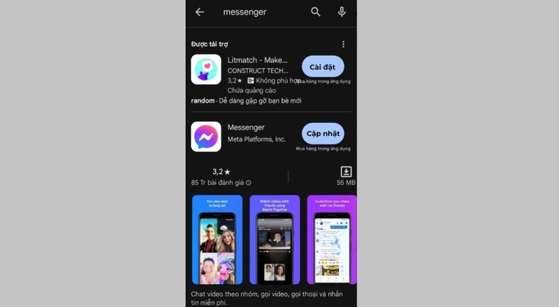Cách cập nhật Messenger 2