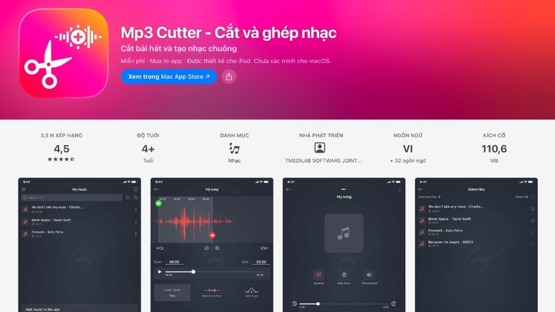 MP3 Cutter - Cắt và ghép nhạc
