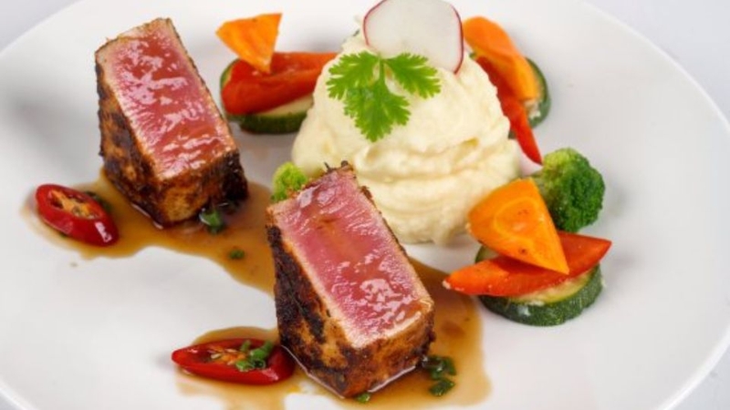 Cá ngừ sốt teriyaki