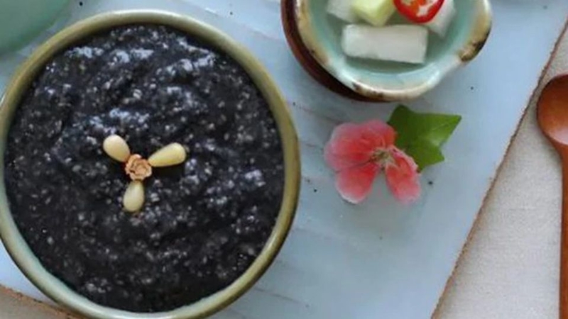 Cháo củ mài vừng đen