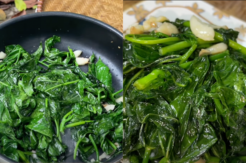 Cách chế biến rau mì chính (6)