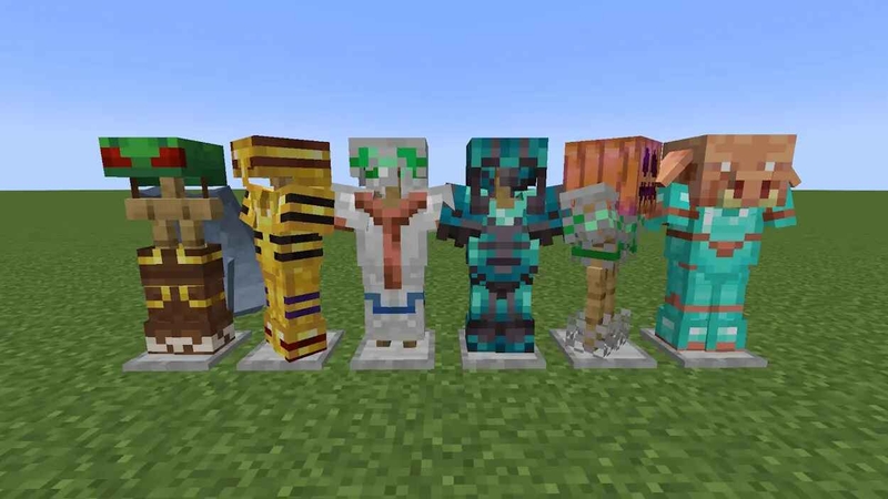 cách chế tạo giá để giáp trong minecraft hình 1
