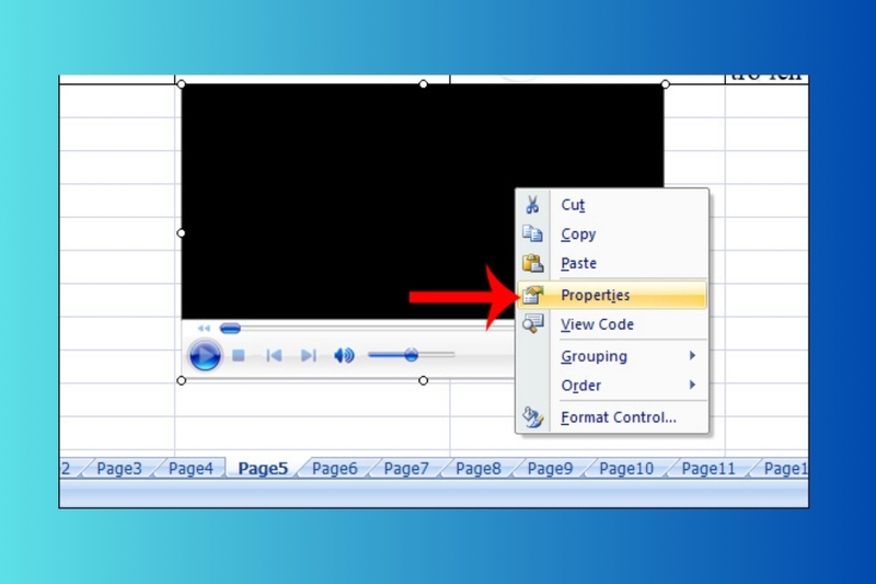 cách chèn âm thanh video vào excel hình 4