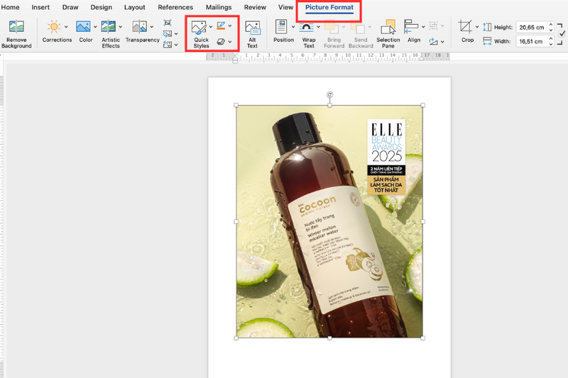 Cách chèn đường viền hình ảnh trong Word (3)