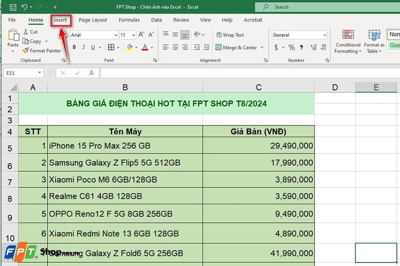 Cách chèn ảnh vào Excel - Ảnh 04
