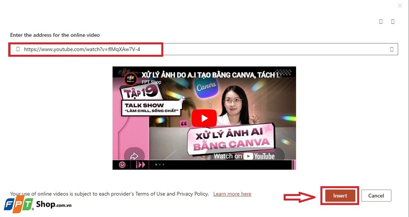 cách chèn video Youtube vào Powerpoint 3