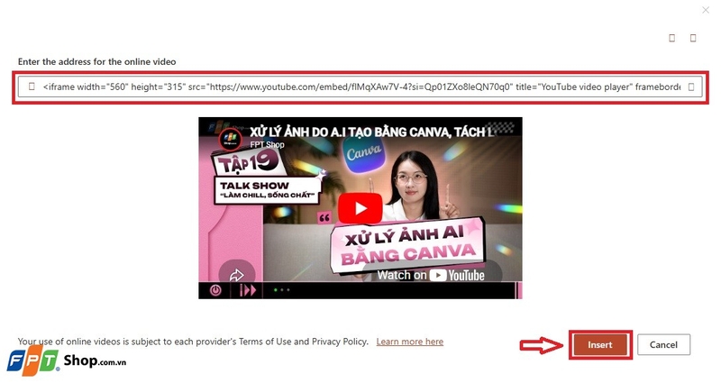 cách chèn video Youtube vào Powerpoint 7