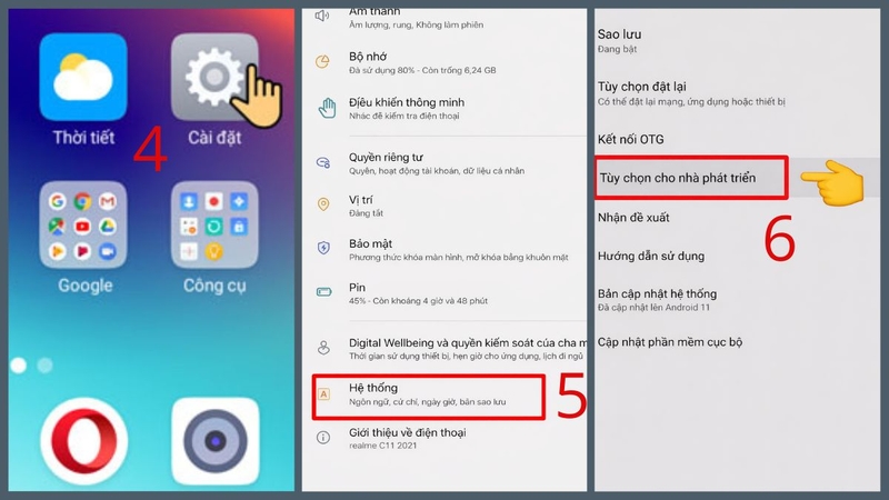 Cách chỉnh DPI điện thoại Realme 3