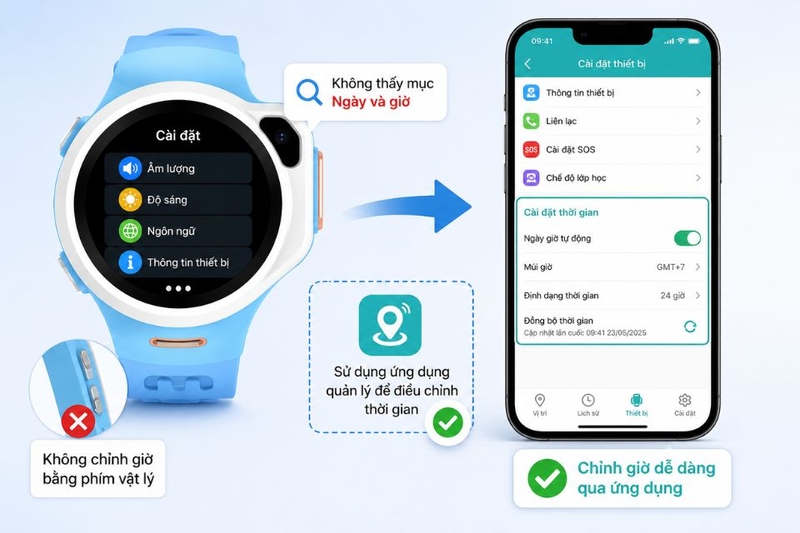 Cách chỉnh giờ đồng hồ định vị trẻ em (ảnh 10)