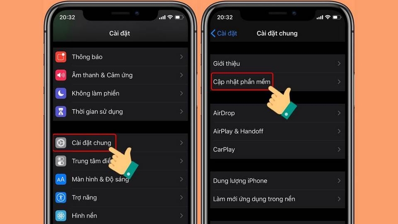 Cập nhật hệ thống phần mềm trên máy