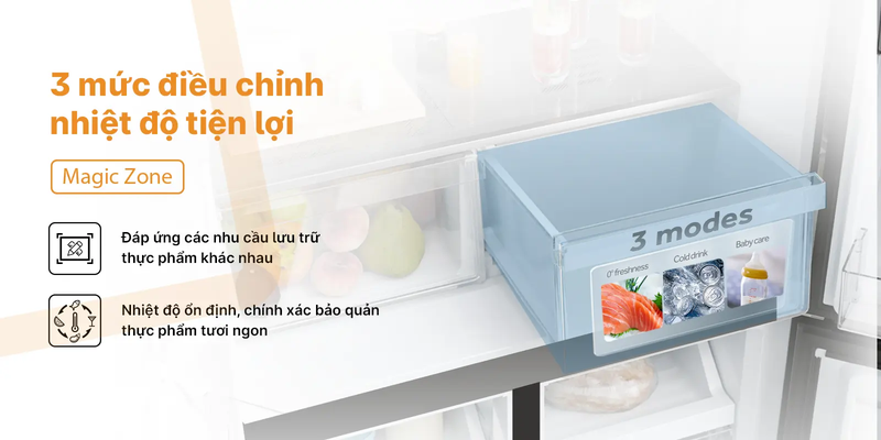 cách chỉnh nhiệt độ tủ lạnh aqua 4 cánh - ngăn biến nhiệt