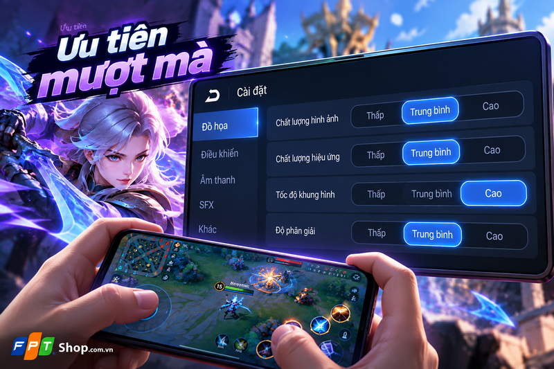 cách chỉnh setting Liên Quân mượt 1