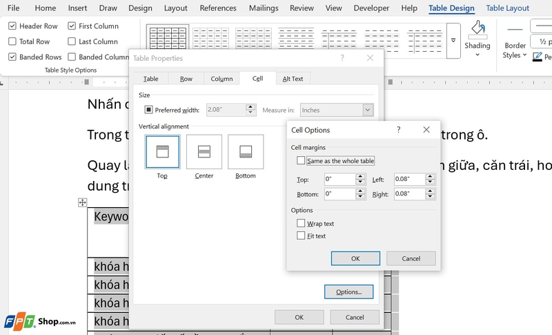 Cách chỉnh thẳng hàng trong Word 2010 ảnh 7