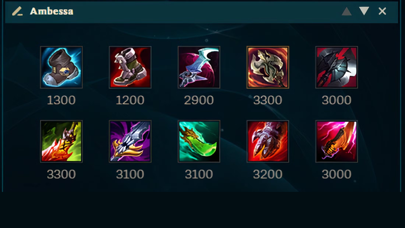 Trang bị chuẩn cho Ambessa ở mùa 14