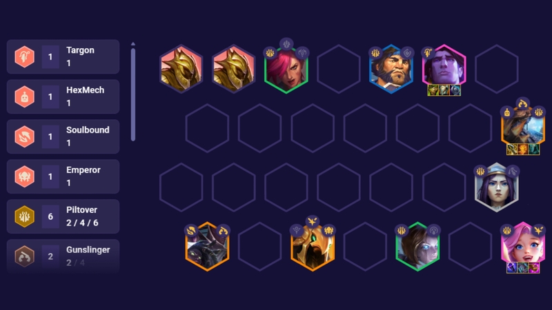 Các tướng trong đội hình Piltover DTCL mùa 16