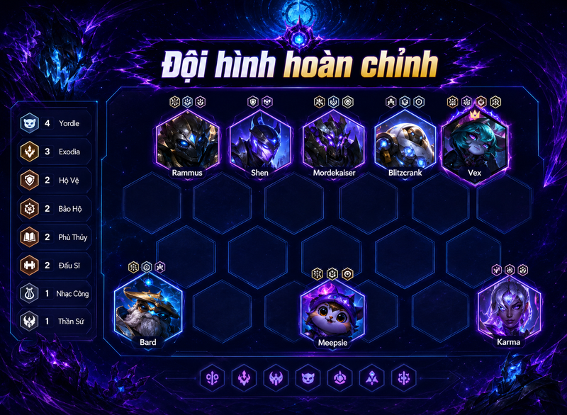 cách chơi đội hình Vex Exodia 1