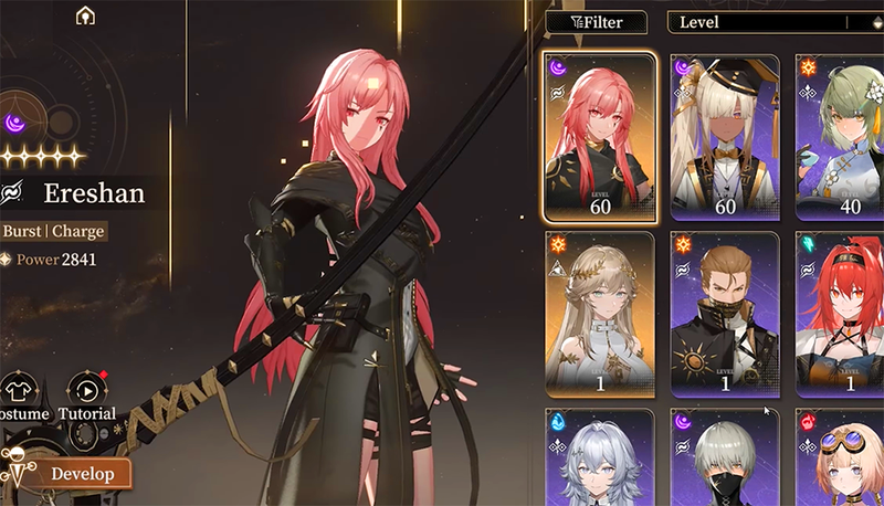 len level cho nhan vat black beacon