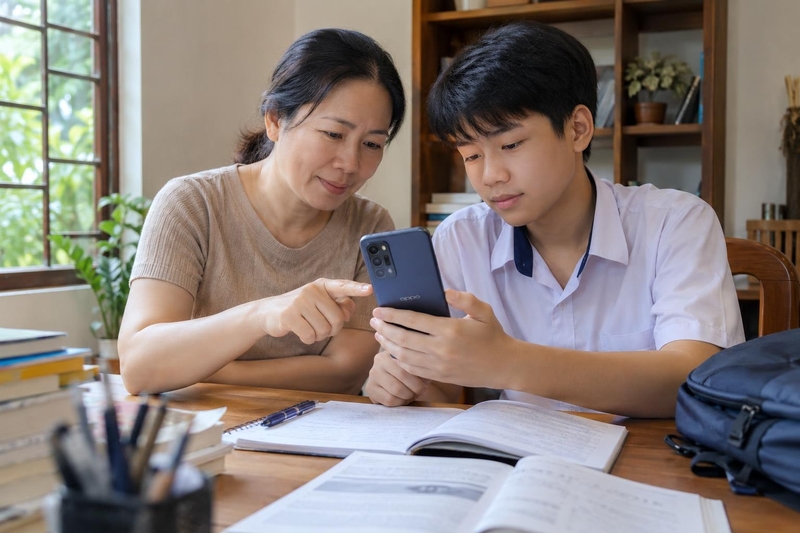 Màn hình lớn và sắc nét là ưu tiên hàng đầu khi mua điện thoại OPPO cho học sinh