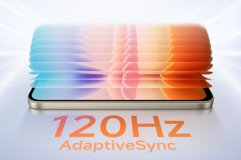 Tần số quét từ 90 Hz đến 120 Hz giúp thao tác cuộn trang và chuyển giao diện mượt hơn