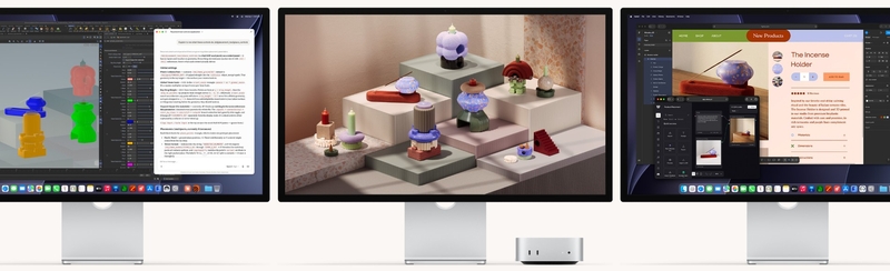 Mac mini hỗ trợ nhiều màn hình ngoài cùng hệ thống cổng kết nối đa dạng
