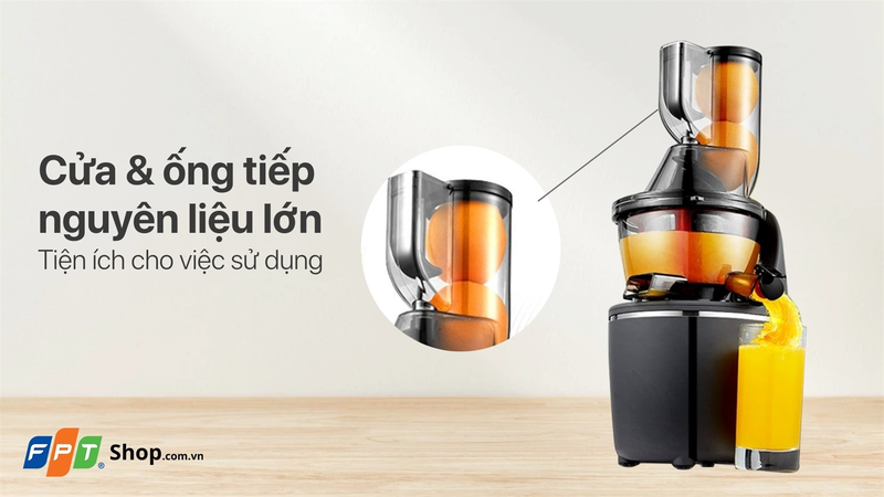Ưu tiên ống tiếp nguyên liệu rộng
