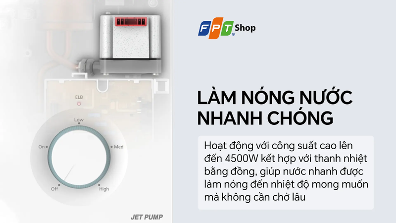 Lựa chọn máy nước nóng có công suất khoảng 4500 W