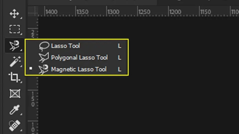 Nhóm công cụ Lasso Tool cho hình dạng tự do