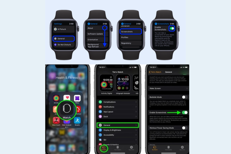 Cách chụp màn hình Apple Watch Ultra, SE (3)