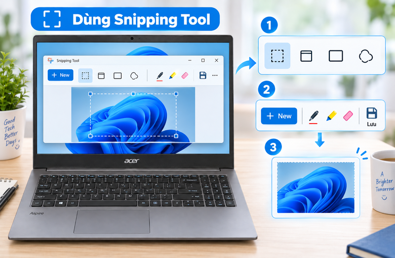 Cách chụp màn hình Acer Aspire - hình 5