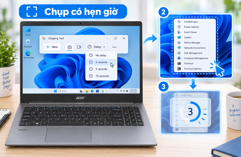 Cách chụp màn hình Acer Aspire - hình 6