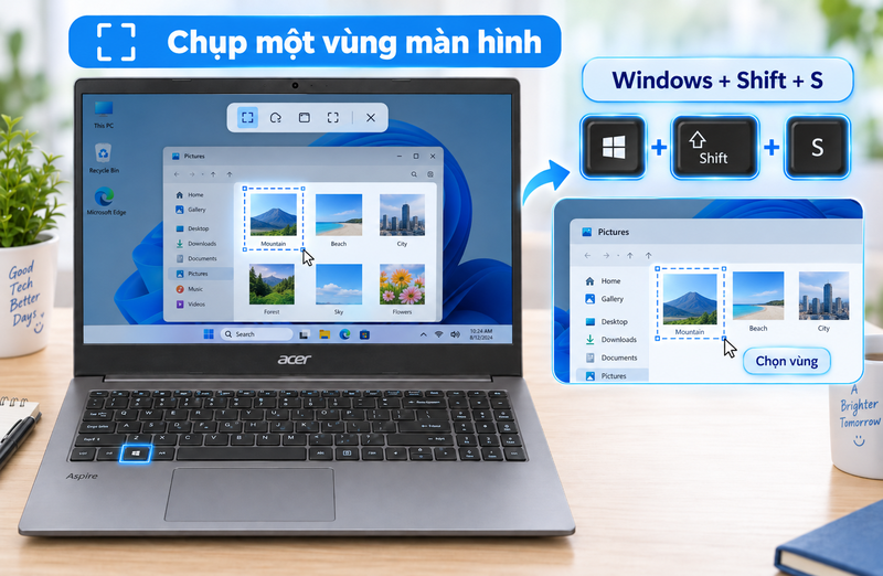 Cách chụp màn hình Acer Aspire - hình 4
