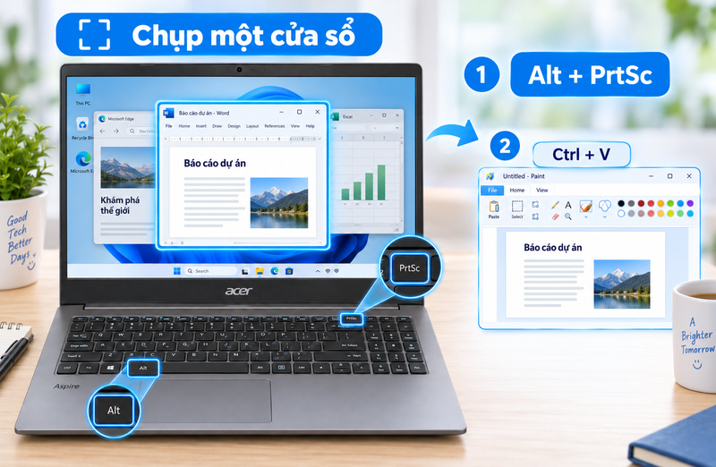 Cách chụp màn hình Acer Aspire - hình 3