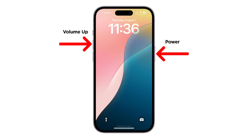 Chụp màn hình iPhone bằng phím cứng 1