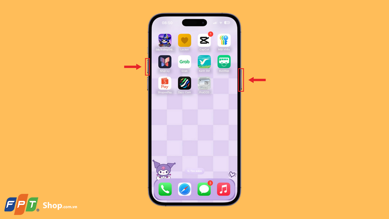 Nhấn đồng thời nút nguồn và nút tăng âm lượng