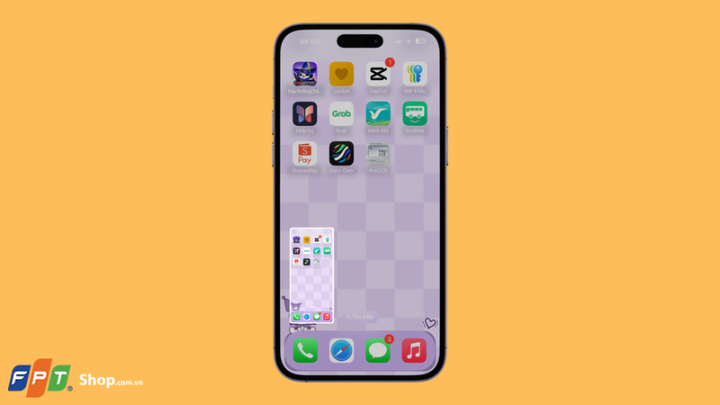 Một hình chụp thu nhỏ của màn hình sẽ xuất hiện ở góc dưới bên trái