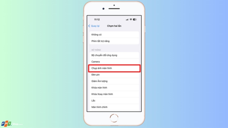 Đặt chức năng Chụp ảnh màn hình