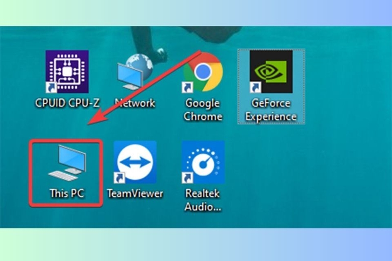 Tìm đến biểu tượng&nbsp;This PC trên máy