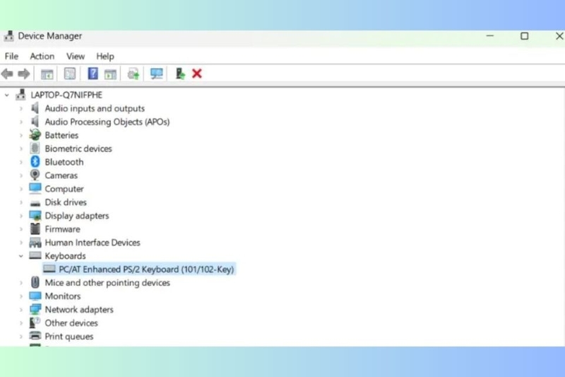Tìm kiếm và mở Device Manager