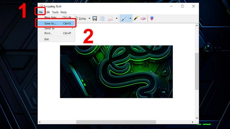 Xem trước hình ảnh tại giao diện Snipping Tool