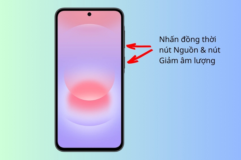 cách chụp màn hình Samsung A37 hình 3