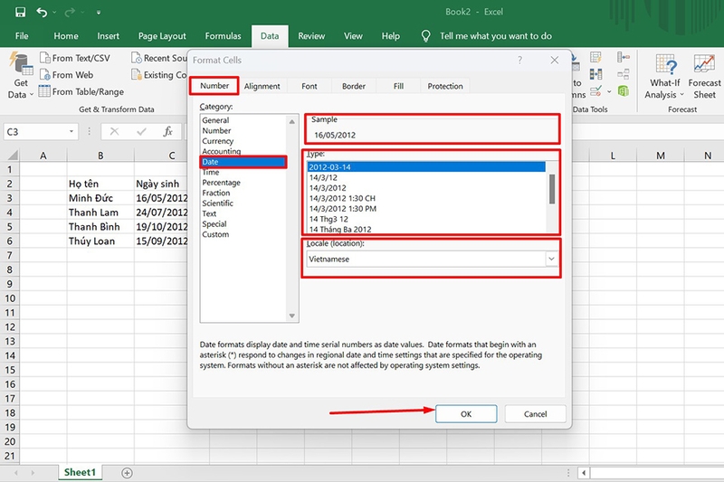 cách chuyển dãy số thành ngày tháng trong Excel (hình 8)