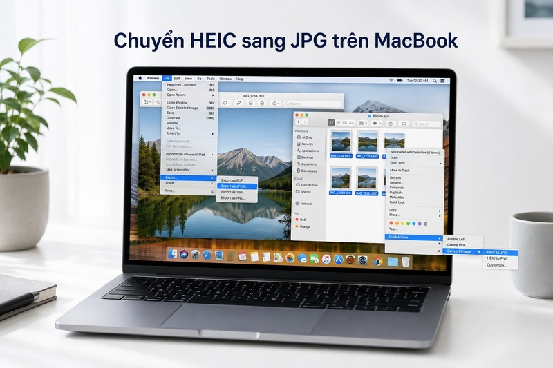 Cách chuyển HEIC sang JPG trên MacBook