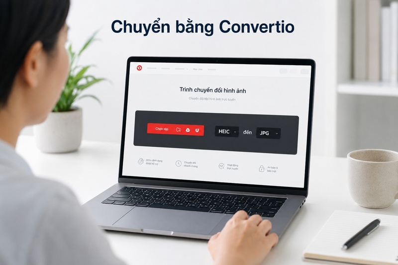 Chuyển HEIC sang JPG bằng Convertio