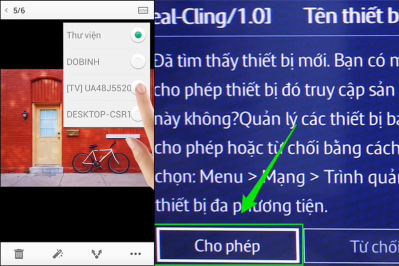 c&aacute;ch chuyển h&igrave;nh ảnh từ điện thoại sang tivi (3)