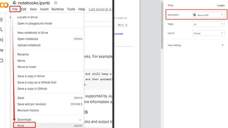 Sử dụng Google Colab để chuyển IPYNB sang PDF