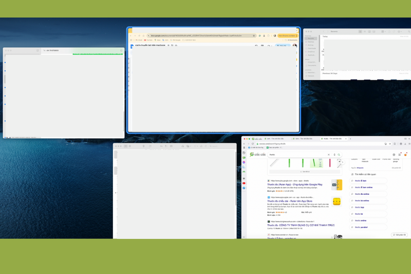 Điều khiển 4 ngón tay trên bàn phím Macbook