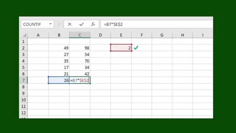 Các trường hợp cần cố định F4 trong Excel