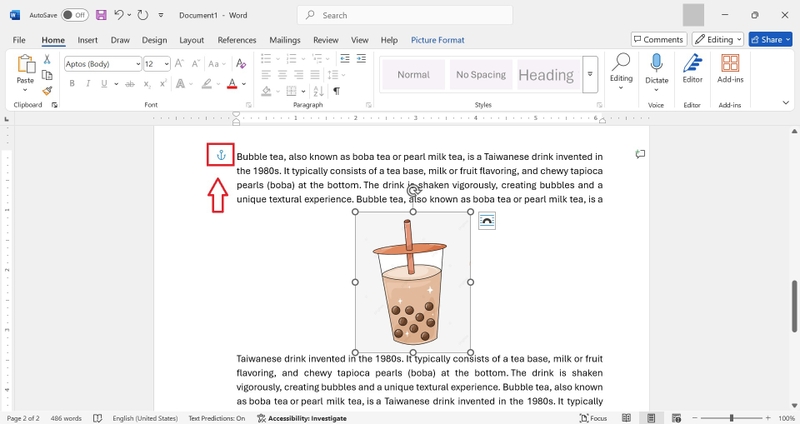 cách cố định hình ảnh trong word hình 7