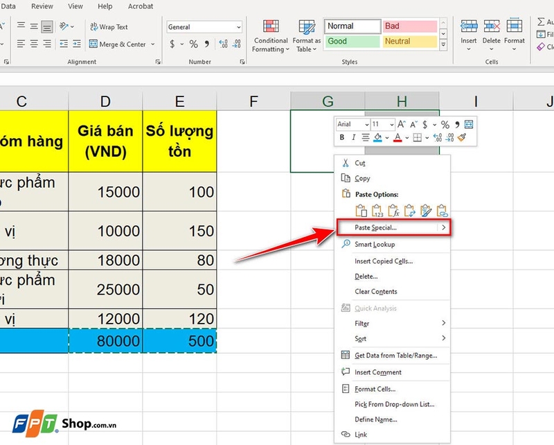 Copy giá trị trong Excel không copy công thức - 05