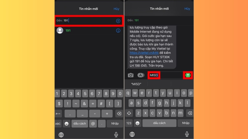 Đăng ký 4G Viettel bằng tin nhắn SMS